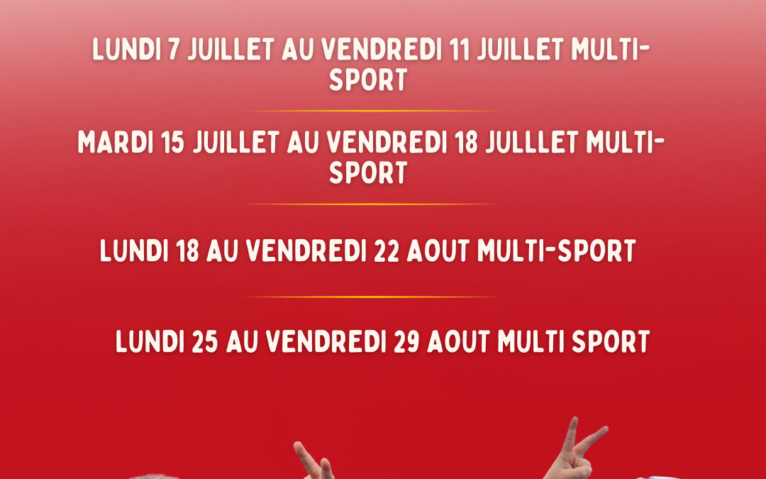 Stages vacances d’été